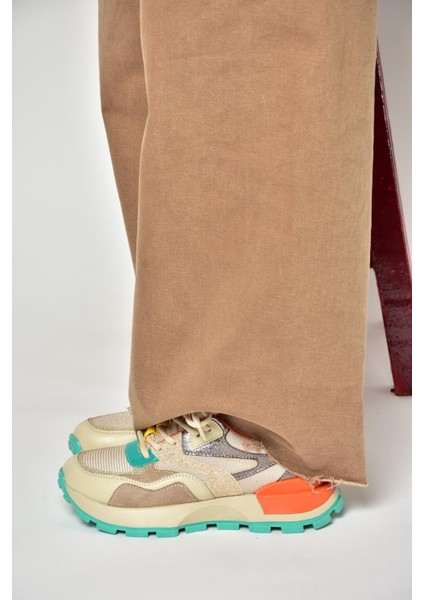 S312214109 Bej Kalın Tabanlı Spor Ayakkabı Sneakers fiyatları