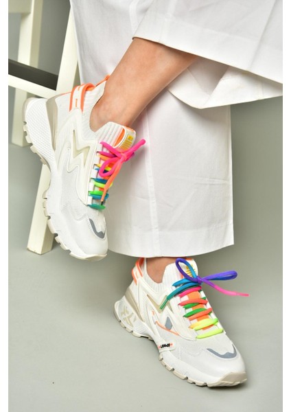 U602602509 Beyaz Kadın Spor Ayakkabı Sneakers