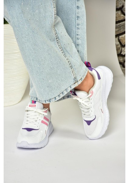 U702001504 Beyaz/pembe Kumaş Spor Ayakkabı Sneakers modelleri