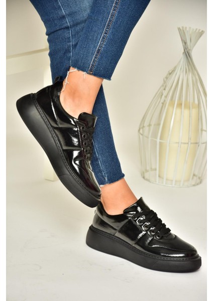 T274148308 Siyah/siyah Rugan Spor Ayakkabı Sneakers