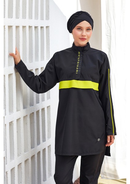 Paraşüt Tam Kapalı Tesettür Mayo Hanley 1502 Siyah