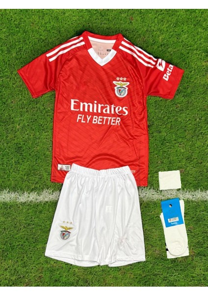 Benfica Kerem Aktürkoğlu Kırmızı 2024/2025 Yeni Sezon Futbol Çocuk Forması 4'lü Set
