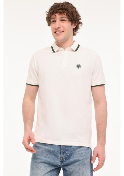 Mb Bts203 Polo Tsh 5fx Beyaz Erkek Kısa Kol T-Shirt