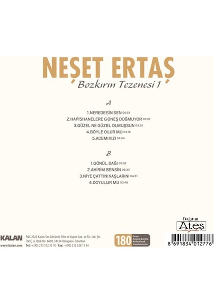 Neşet Ertaş Bozkırın Tezenesi 1 Lp fiyatları
