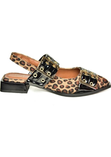 U518600102 Leopar Alçak Topuklu Kadın Ayakkabı indirimleri
