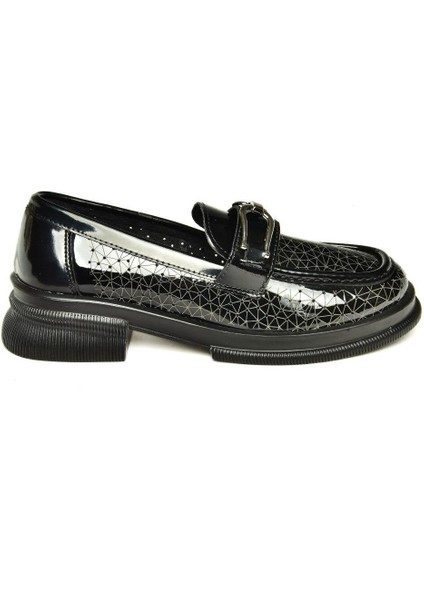 U704126508 Siyah Rugan Loafer Makosen Kadın Ayakkabı indirimleri