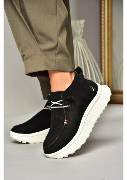 T973774202 Siyah Süet Kadın Ayakkabı modelleri