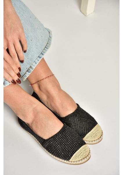 D280250017 Siyah Hasır Günlük Kadın Ayakkabı modelleri