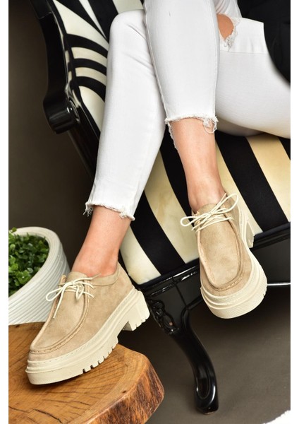 R294783002 Ten Süet Kadın Ayakkabı