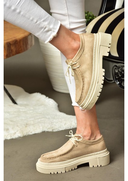 R294783002 Ten Süet Kadın Ayakkabı modelleri