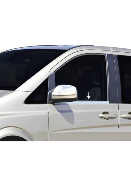 Mercedes Vito Viano W639 2003-2014 arası Krom Cam Çıtası 2 parça P.çelik