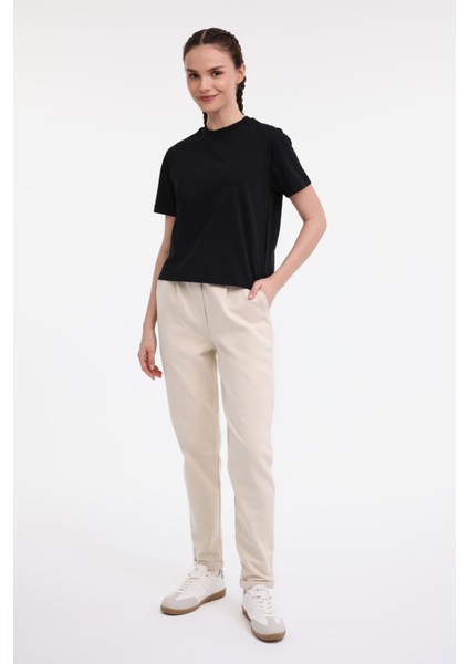 Wl Unı 11KT70 5fx Siyah Kadın Kısa Kol T-Shirt