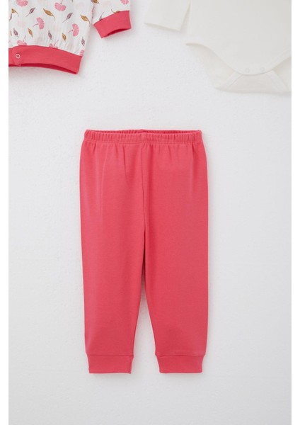 Kız Bebek Zıbınlı 3 Lü Takım Çiçek Desenli 4 Ay-1 Yaş, Beyaz indirimleri