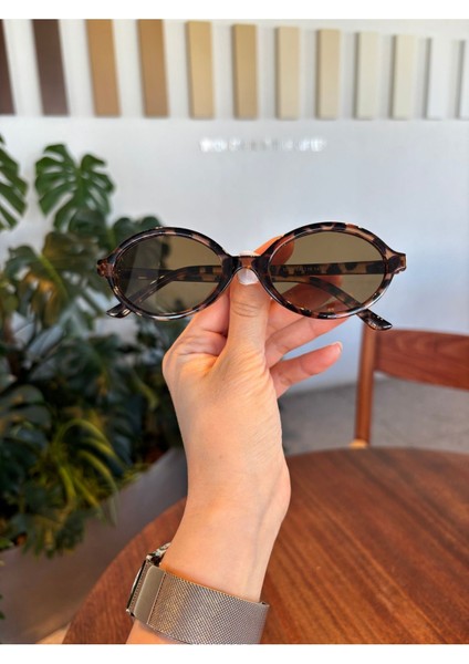 Miux Leopar Desenli Güneş Gözlüğü oval trend model Miuxleopar modelleri