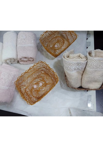 Ince Hasır Sepet Küçük 14 x 12 x 7 cm Abaka El Örgü Ekmek Sepet Açık Yeşil Banyoluk 1 Adet