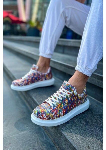 Bağcıklı Baskılı Erkek Spor Ayakkabı Grazy Splush Beyaz fiyatları