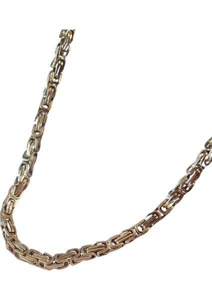 316L Çelik Gold Renk Kral Zincir Model Erkek Kolye