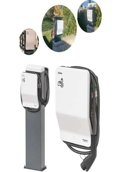 EVH2S22P0CK Evlink Wallbox - 22 Kw - T2 Kablolu - Şarj istasyonu