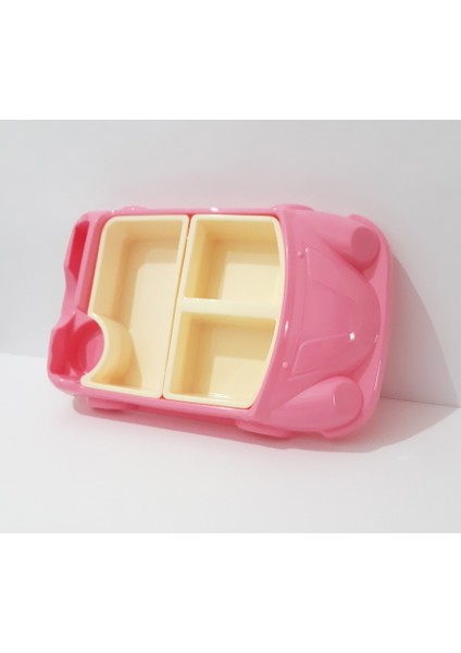 Çocuk Için Araba Modelli Mama Tabağı 30X18 cm Kahvaltı ve Yemek Tabağı Çocuklar Için Tabldot Tepsi