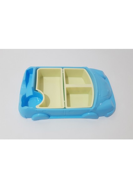 Çocuk Için Araba Modelli Mama Tabağı 30X18 cm Kahvaltı ve Yemek Tabağı Çocuklar Için Tabldot Tepsi