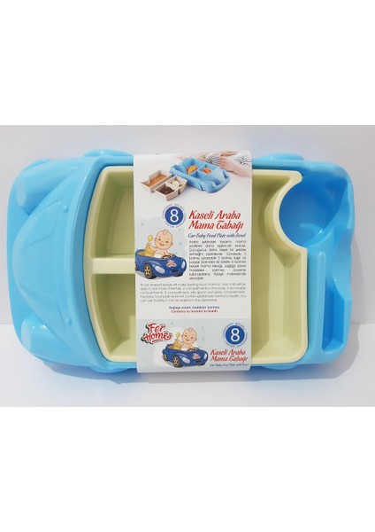 Çocuk Için Araba Modelli Mama Tabağı 30X18 cm Kahvaltı ve Yemek Tabağı Çocuklar Için Tabldot Tepsi