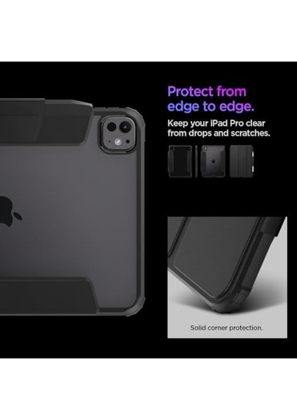 iPad Pro 11" (2024) Kılıf Ultra Hybrid Pro Black - ACS07016
