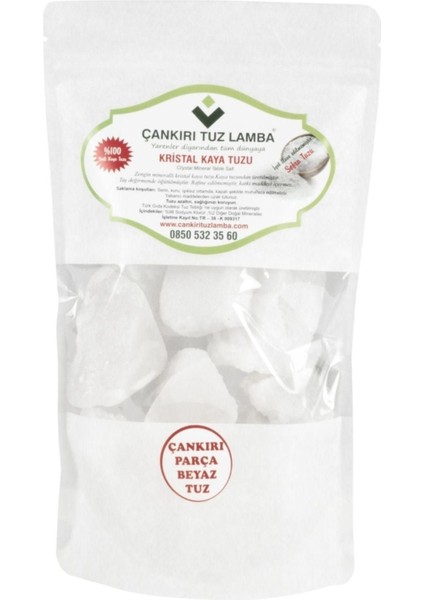Çankırı Kaya Tuzu Parça Beyaz 500 gr