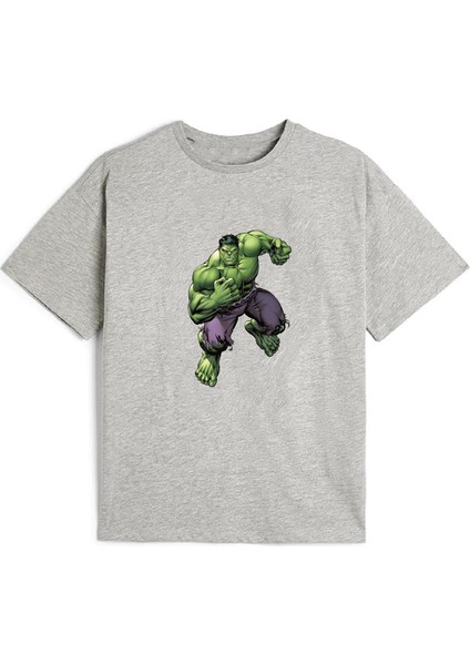 Kaliteli Pamuk Penye Unisex Erkek Kız Çocuk Baskılı Tshirt 5 6 7 8 9 10 11 12 13 14 Yaş Hulk