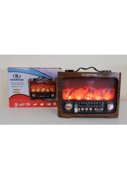 RT-733 Bluetooth Fm-Usb-Tf-Aux Şarjlı Nostaljik Radyo