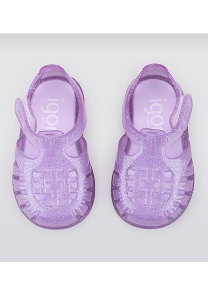 Tobby Gloss Glitter Kız Çocuk Lila Sandalet