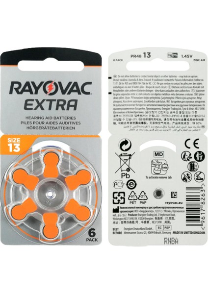 Extra 13 Numara Işitme Cihazı Pili (5 Paket x 6 Adet = 30 Adet Pil) + Hediye Mıknatıslı Işitme Cihazı Temizleme Fırçası fiyatları
