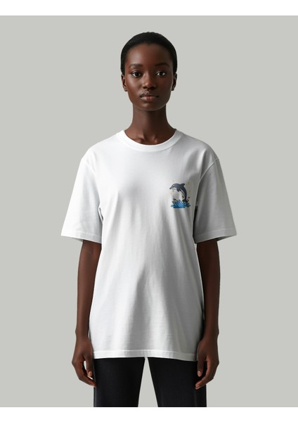 Beyaz Renk Kadın Oversize T-Shirt modelleri