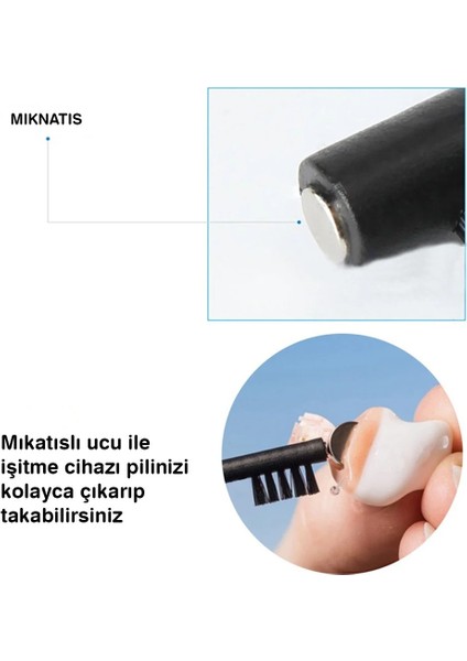 Extra 13 Numara Işitme Cihazı Pili (10 Paket x 6 Adet = 60 Adet Pil) + Hediye Mıknatıslı Işitme Cihazı Temizleme Fırçası modelleri