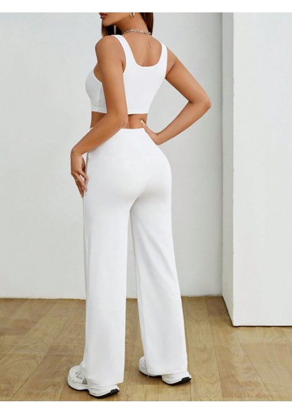 Kaliteli Viskon Compact Geniş Yaka Kaliteli Crop Alt- Üst Takım fırsatları