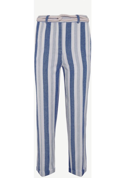 Düz Kesim Duble Paça Kemerli Pantolon