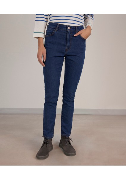 Skınny Fıt Cep Detaylı Denim Pantolon