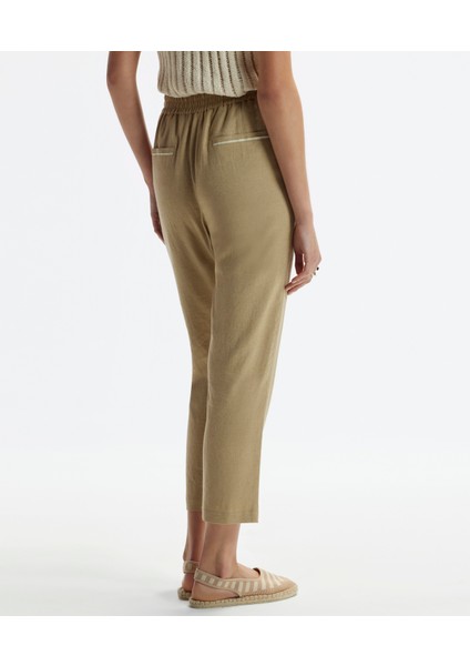 Beli Lastikli Düz Kesim Pantolon modelleri