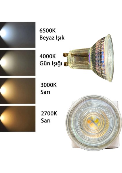 (1 adet) Ledvance 4,5W (50W) 4000K (Gün Işığı) Dim Edilebilir GU10 DUYLU LED Spot Ampul
