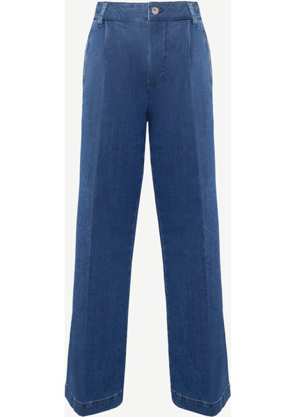 Geniş Paca Denim Pantolon