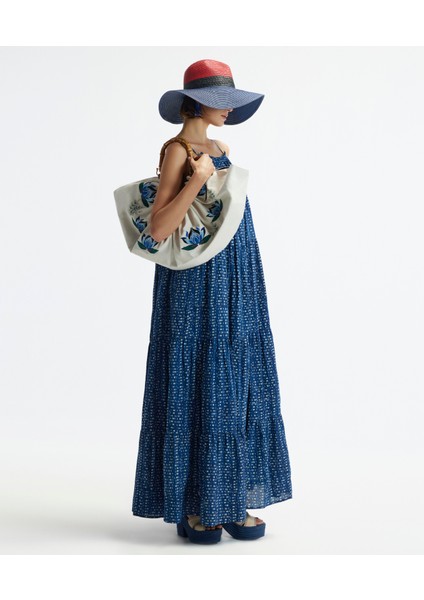 Kolsuz Halter Yaka Önden Bağlamalı Uzun Elbise fırsatları