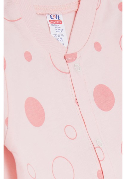 Kız Bebek Patikli Tulum Puan Desenli 0-3 Ay-6 Ay, Pudra modelleri