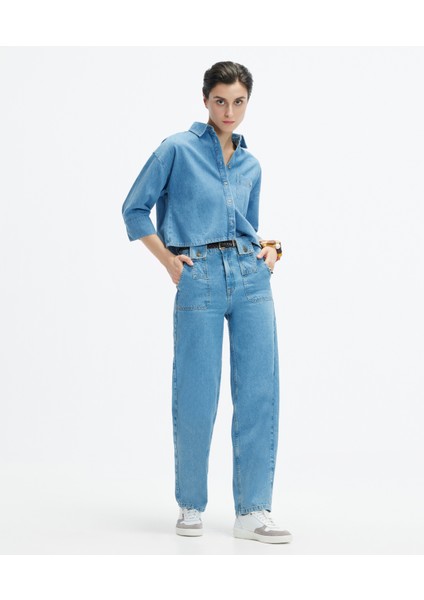Düz Kesim Denim Pantolon