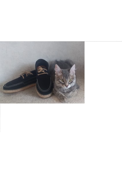 Yeti Leather Espadril Deri Günlük Erkek Ayakkabısı Bağcıklı Siyah modelleri