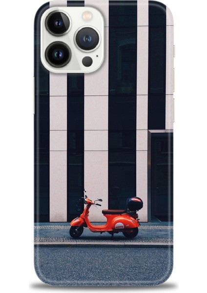 iPhone 15 Pro Kılıf Hd Baskılı - Kırmızı Motor