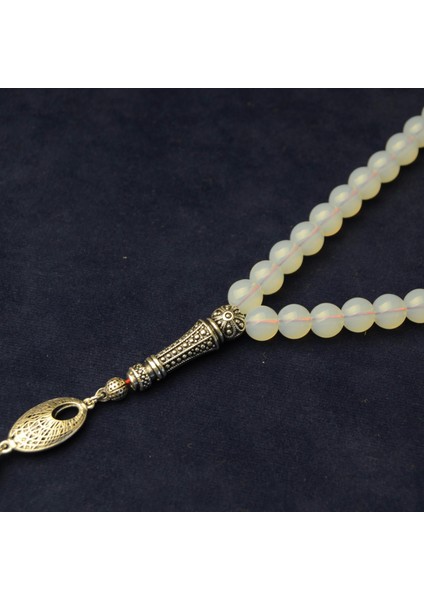 Gümüş Imame Gümüş Püskül Küre Kesim 8.x8 mm Doğal Termal Kuvars Taşı Tesbih fiyatları