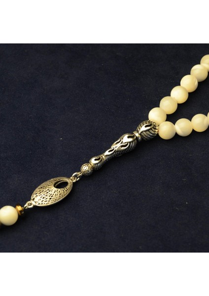 Gümüş Imame Gümüş Püskül Küre Kesim 8x8 mm Doğal Sedef Taşı Tesbih fiyatları