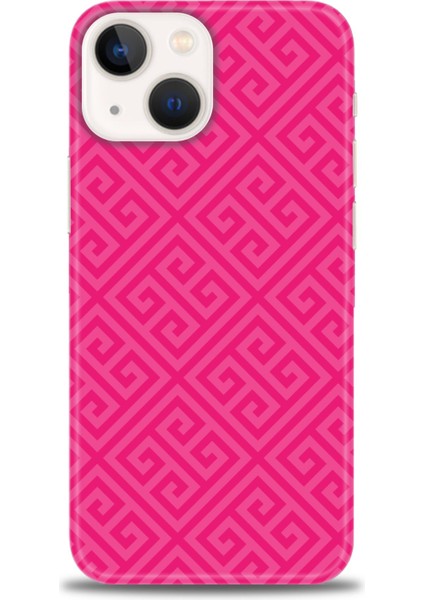 Iphone 15 Kılıf Hd Baskılı - Pembe Mozaik