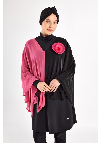 3'lü Pareolu Likralı Tam Kapalı Tesettür Mayo Elfie 1127 Siyah fiyatları