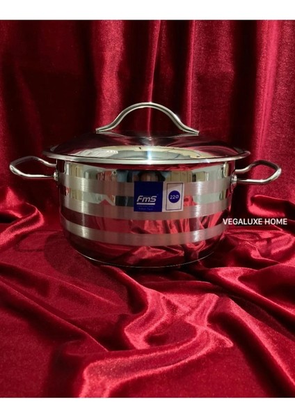 22 cm Lüks Çelik Derin Tencere