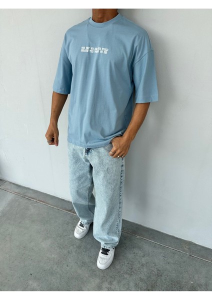 See The World Mavi Oversize T-Shirt